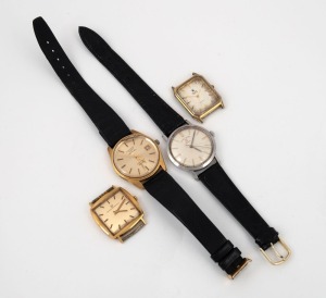 Four assorted vintage wristwatches comprising of a LONGINES "Admiral Automatic", FAVRE-LEUBA in steel case, GIRARD PERREGAUX gold plated wristwatch and a reproduction wristwatch