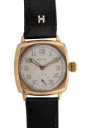 ROLEX "OYSTER" 9ct gold cased wristwatch with screw fitting back and crown marked "OYSTER PATENT", stamped inside case "Oyster Watch Co. Geneva, Swiss, Great Britain Patents, Swiss Patents, French Patents, U.S.A. Patents, German Patents, R.W.C. Ltd. 375, - 2