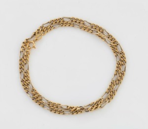 An 18ct yellow gold necklace, stamped "750", 40cm long, 11.7 grams