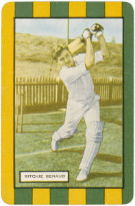 1953-54 Coles (Australia) "Australian & English Cricketers", complete set [28]. Fair/G.