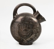 A vintage hand-beaten silver water jug with repousse and engraved decoration, 20th century, 28cm high, 830 grams - 2