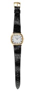 JAEGER LE COULTRE wristwatch in French yellow gold case with manual movement, white enamel dial and Roman numerals, ​​​​​​​3.6cm wide including crown