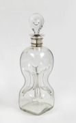 A vintage decanter with sterling silver collar, 20th century, 32cm high