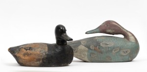 Two decoy ducks, one signed "Matson"(?), 31cm and 43cm long