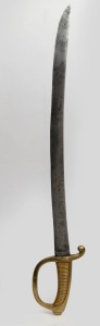 An antique cavalry cutlass with brass handle, 19th century, 73cm long