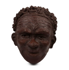 BENDIX&nbsp;"Aboriginal Head"&nbsp;rare novelty wall mount radio, circa 1974. Modelled after original by Vernon Arthur Hilder. 33cm high