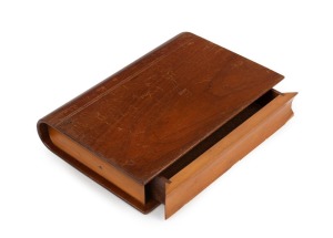 An antique Australian cedar and kauri pine book box, 19th/20th century, 26cm high