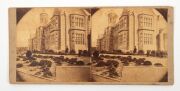 TASMANIAN STEREOVIEW CARDS, circa 1860s-70s, two with SAMUEL CLIFFORD labels verso (both related to Government House), plus two others with Government House annotations verso, and one with mss note "Roy. Soc. Gardens & Government House, Hobart Town). (Tot - 2