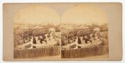 TASMANIAN STEREOVIEW CARDS, circa 1860s-70s, two with SAMUEL CLIFFORD labels verso (both related to Government House), plus two others with Government House annotations verso, and one with mss note "Roy. Soc. Gardens & Government House, Hobart Town). (Tot - 3