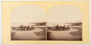 TASMANIAN STEREOVIEW CARDS, circa 1860s-70s, two with SAMUEL CLIFFORD labels verso (both related to Government House), plus two others with Government House annotations verso, and one with mss note "Roy. Soc. Gardens & Government House, Hobart Town). (Tot - 4