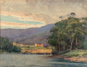 WILLIAM ROWELL (1898 - 1946), Port Arthur, Tasmania, watercolour, signed lower left "William Rowell", ​​​​​​​21.5 x 28cm, 43 x 54cm overall