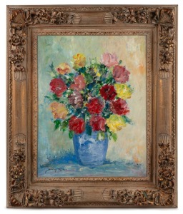 STEPHEN TANDORI&nbsp;(1936 - ), (floral still life), oil on board, signed lower left "Stephen Tandori", 44 x 34cm, 64 x 53cm overall