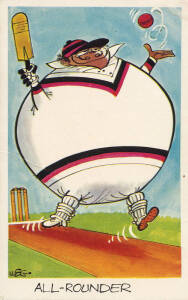 1972 Sunicrust (Australia) "Comedy Cricket" (Weg cartoons), complete set [40]. Fair/VG (two creased). Scarce set.