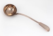An antique English sterling silver ladle by John & Henry Lias, London, circa 1842, 34cm long, an impressive 376 grams