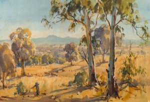 ERNEST VOGEL&nbsp;(1909-1993), I.) Dry Summer, II.) A Back Road Near Seville, Victoria, watercolours, signed lower right "E. Vogel", the larger 35 x 51cm, 59 x 76cm overall