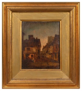DAVID COX JUNIOR (1809-1885), (untitled English street scene), oil on board, signed lower right "David Cox, 1851", 25 x 20cm, 45 x 40cm overall