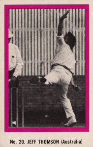 1974 Sunicrust (Australia) "Cricketers", complete set [40], noted Ian Chappell, Jeff Thomson & Bob Willis. Some staining and discolouration (as usual for this set). Very scarce set.