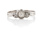 OMEGA 18ct white gold lady's cocktail wristwatch with brilliant cut white diamond set bezel and shoulder mounts, housed in an Omega box, ​​​​​​​22.7 grams including movement - 2