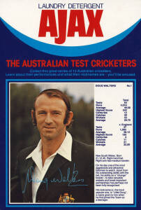 1975 Ajax Laundry Detergent "Australian Test Cricketers", complete set [12]. G/VG. Extremely rare.