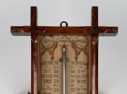 An antique English ADMIRAL FITZROY'S BAROMETER in cruciform oak case with spirit thermometer and storm tube, 19th century, ​​​​​​​105cm high - 2