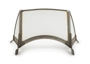 De Havilland Tiger Moth: original front windscreen [#H.35029A], c. 1930s. Distance between front brackets 27cm, distance between rear brackets 38.5cm.