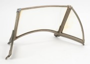 De Havilland Tiger Moth: original front windscreen [#H.35029A], c. 1930s. Distance between front brackets 27cm, distance between rear brackets 38.5cm. - 2
