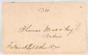 TASMANIAN CONVICT PHOTOGRAPH: A carte-de-visite, annotated verso: "134. Thomas Wood or Key, native". Taken at Port Arthur 1874." Thomas Wood (transported as Thomas Key on the Lady Nugent) was sentenced to six years for housebreaking and larceny, at the S - 2