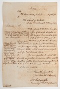 27th January 1851 letter from The Under Secretary to the Government of Bengal (Dalrymple) to The Sheriff of Calcutta, with details of "the ten European Convicts under sentence of transportation" informing him that passage "has been procured per Barque 'Al - 2