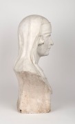 WWI period Red Cross full sized fired plaster bust of a nurse, ex-Repatriation Hospital in Sydney, 61cm high - 5