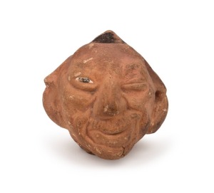 BILLY HUGHES pottery caricature head of the famed WWI Australian prime minister, 6cm high