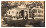 AUSTRALIA IN NEW BRITAIN, NAURU & THE SOLOMON ISLANDS DURING WW1: A large "Newlyn" photograph album containing 91 postcard-size photographs of the Australians and natives, the buildings, gatherings and activities from about 1916 onwards. Most images are a - 2