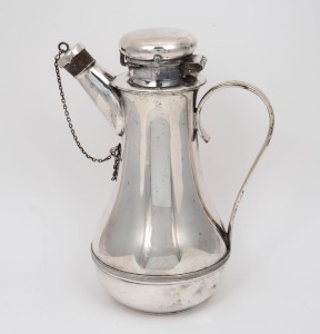 An antique silver plated cocktail shaker by Walker & Hall, 19th/20th century, 22cm high