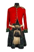A circa 1890s Scottish Cadet Officer's tunic from Victoria. The tunic is doublet-style with collar badges, and is displayed together with a kilt (probably early 20th Century), a waistbelt&nbsp;of correct Slade-Wallace type, a sporran which dates to 1935 and sp - 7