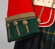 A circa 1890s Scottish Cadet Officer's tunic from Victoria. The tunic is doublet-style with collar badges, and is displayed together with a kilt (probably early 20th Century), a waistbelt&nbsp;of correct Slade-Wallace type, a sporran which dates to 1935 and sp - 9