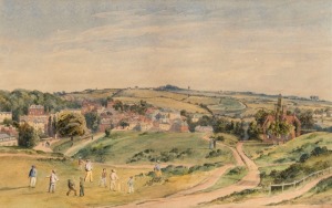 ARTIST UNKNOWN (British School), Tunbridge Wells Common, 1851, watercolour, titled verso, ​​​​​​​22 x 35cm, 45 x 59cm overall