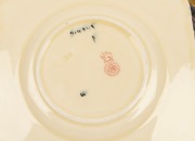 ROYAL DOULTON "Pansy" pattern set of five teacups and saucers, together with three side plates, (13&nbsp;items), factory mark to the bases, the plates 15cm wide - 2