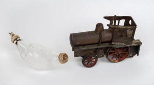 "THE HYGENIC FEEDER", together with a vintage steam powered toy locomotive (as is condition), (2 items), the feed 20cm wide