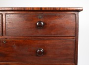 An antique Colonial Australian five drawer cedar chest with cockbeading and crossbanded decoration, full cedar secondary timbers, New South Wales origin, circa 1835, 116cm high, 119cm wide, 55cm deep - 2