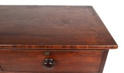 An antique Colonial Australian five drawer cedar chest with cockbeading and crossbanded decoration, full cedar secondary timbers, New South Wales origin, circa 1835, 116cm high, 119cm wide, 55cm deep - 3