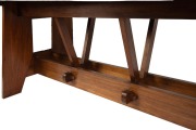 WOMBAT PARK (Daylesford, Victoria) Australian Arts & Crafts eucalypt dining table, designed by famed Australian architect RODNEY HOWARD ALSOP, circa 1908, 79cm high, 188cm wide, 88cm deep. PROVENANCE: Shapiro Auctions, Sydney. Previously Leonard Joel, "W - 3