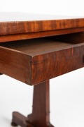 An early Colonial Australian cedar library sofa table with stretcher base and carved supports, Tasmanian origin, circa 1840, ​​​​​​​75cm high, 107cm wide, 56cm deep - 4