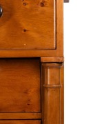 An antique Australian huon pine cantilever&nbsp;chest of seven drawers with full turned columns and blackwood knobs, full huon pine secondary construction, Tasmanian origin, circa 1845, 126cm high, 127cm wide, 53cm deep - 3