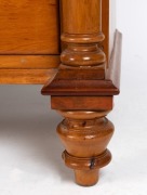 An antique Australian huon pine cantilever&nbsp;chest of seven drawers with full turned columns and blackwood knobs, full huon pine secondary construction, Tasmanian origin, circa 1845, 126cm high, 127cm wide, 53cm deep - 4