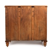 An antique Australian huon pine cantilever&nbsp;chest of seven drawers with full turned columns and blackwood knobs, full huon pine secondary construction, Tasmanian origin, circa 1845, 126cm high, 127cm wide, 53cm deep - 5