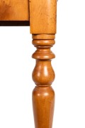 An antique Australian huon pine hall table with serpentine front, turned legs and single drawer, Tasmanian origin, circa 1870, 75cm high, 106cm wide, 50cm deep - 2