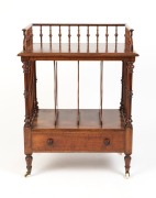 GEORGE THWAITES (attributed) of Melbourne, fine quality Australian blackwood Canterbury with beautifully turned gallery and single drawer to the base, circa 1860, 85cm high, 65cm wide, 41cm deep - 2