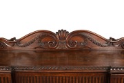 An antique Anglo-Indian padouk twin pedestal sideboard with carved Thomas Hope scrolled back, early to mid 19th century, ​​​​​​​122cm high, 184cm wide, 63cm deep - 2