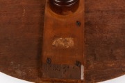 E. BURGESS of Melbourne, antique Australian blackwood wine table with oval top, circa 1880, bearing maker's label "From E. BURGESS, Cabinet Maker, Polisher & Co. Pelham Street, Carlton", ​​​​​​​73cm high, 39cm wide, 53cm deep - 2