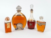 Four assorted French perfume&nbsp;and eau de cologne bottles including GUERLAIN&nbsp;and AIMANT&nbsp;COTY, ​​​​​​​the largest 17cm high