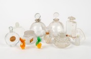 Eleven assorted perfume bottles including LALIQUE for WORTH, the largest 11cm high